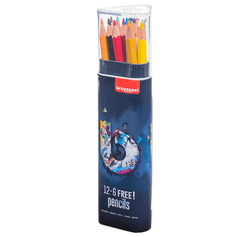 Bruynzeel olovke u boji set - Tamno - 12+6