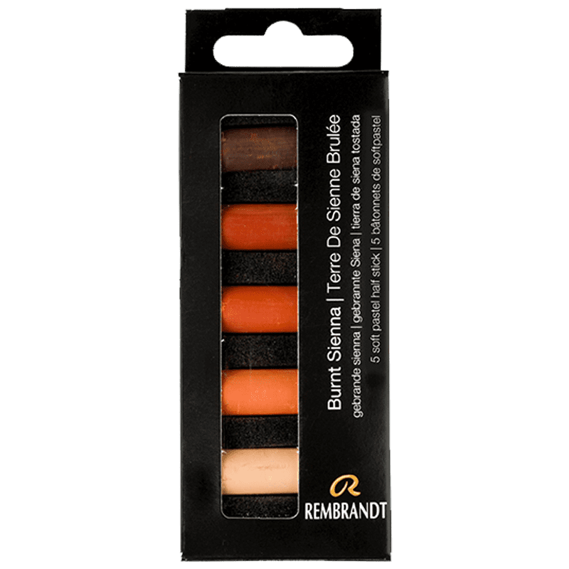 Suhe pastele REMBRANDT - Burnt Sienna - set od 5 napola pastela