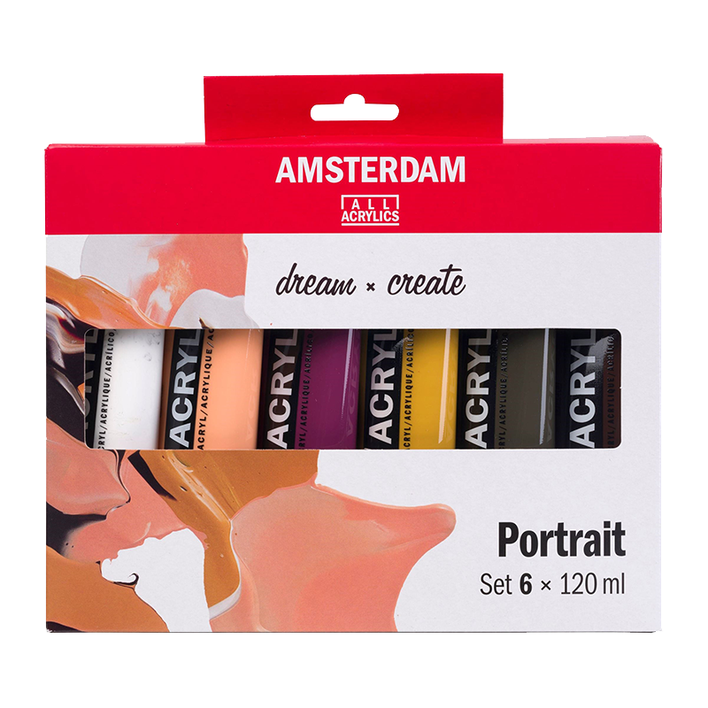 Akrilne boje AMSTERDAM Standard Series Portrait set - 6 x 120 ml