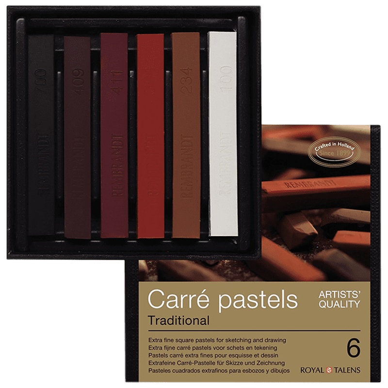 Pastele REMBRANDT Carré - set od 6 kom