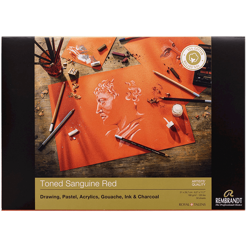 Rembrandt tonirani papir - Sanguine crveni - A4, 180g, 50 listova