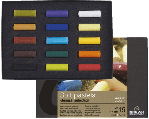 Suhe pastele REMBRANDT - set od 15 napola pastela