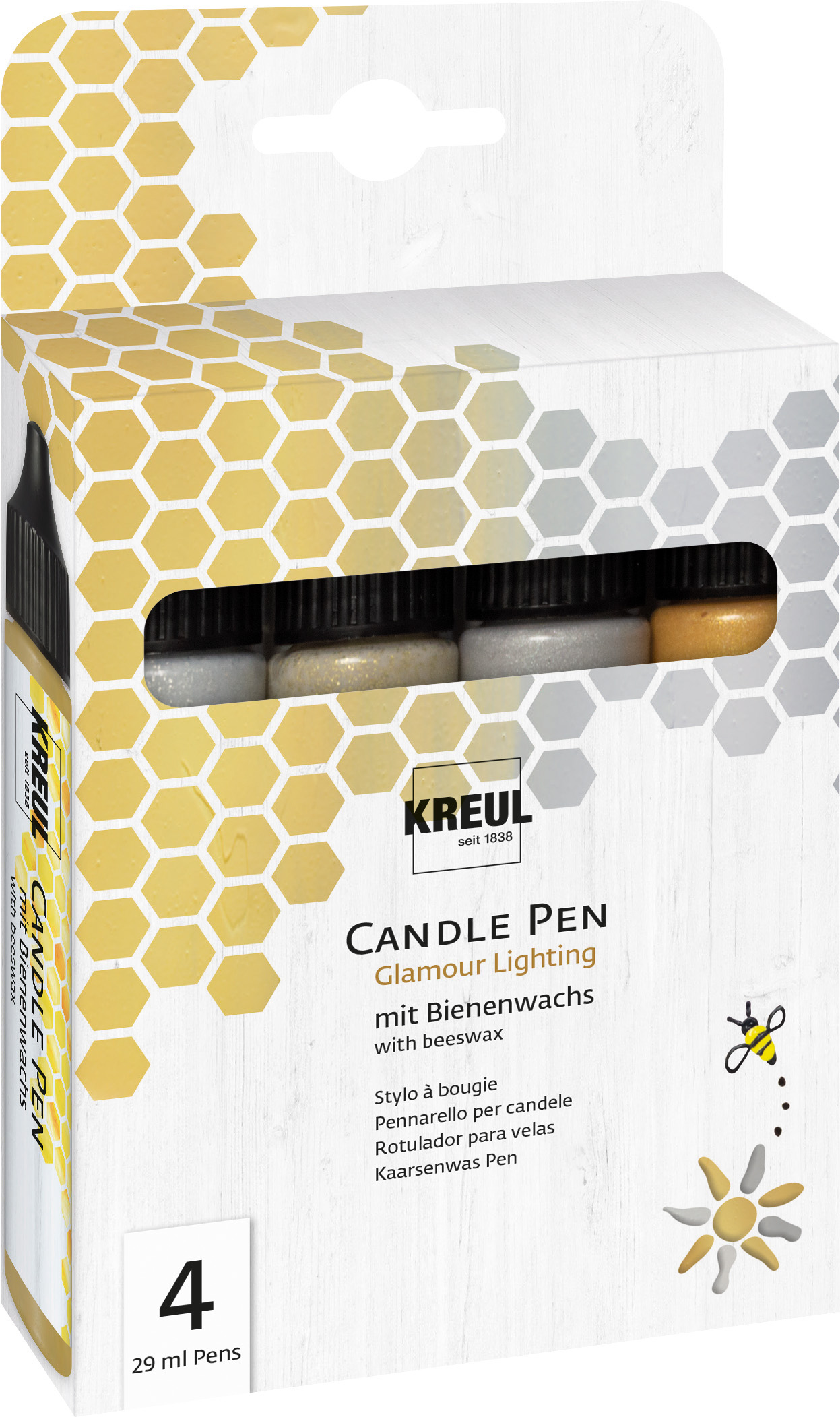 KREUL Set CANDLE PEN za bojanje svijeća GLAMOUR 4 kom