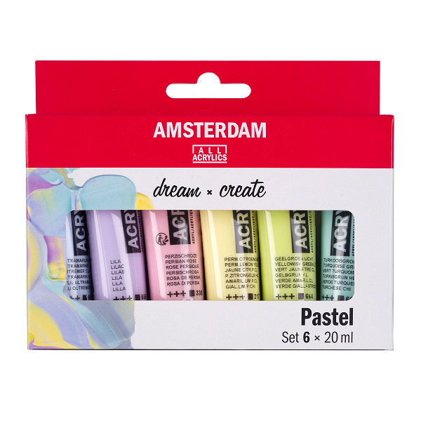 Amsterdam Akrilne boje - set od 6 x 20 ml - Pastel