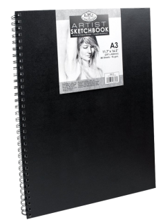 Royal & Langnickel Black Sketchbook – A3, 80 listova